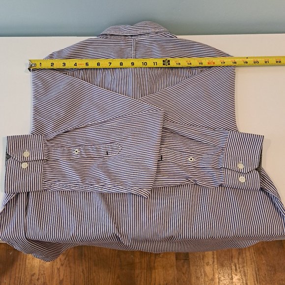 Banana Republic Soft Wash Slim Fit L men's long sleeve striped button down shirt - Picture 16 of 16